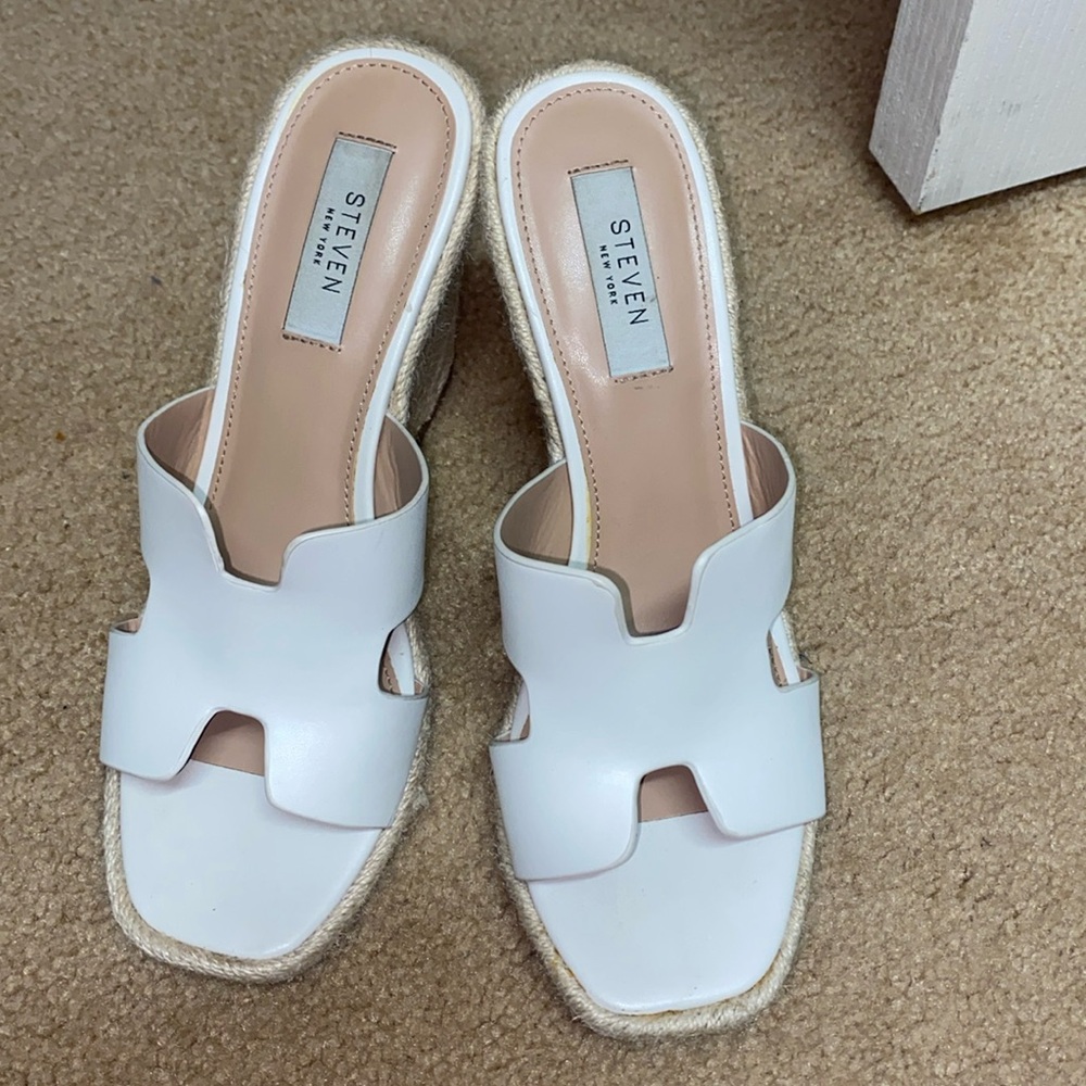 Designer inspired H wedge heels